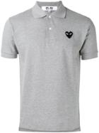 Comme Des Garçons Play Heart Patch Polo Shirt - Grey