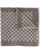 Gucci - Logo Pattern Knit Scarf - Men - Wool - One Size, Brown, Wool