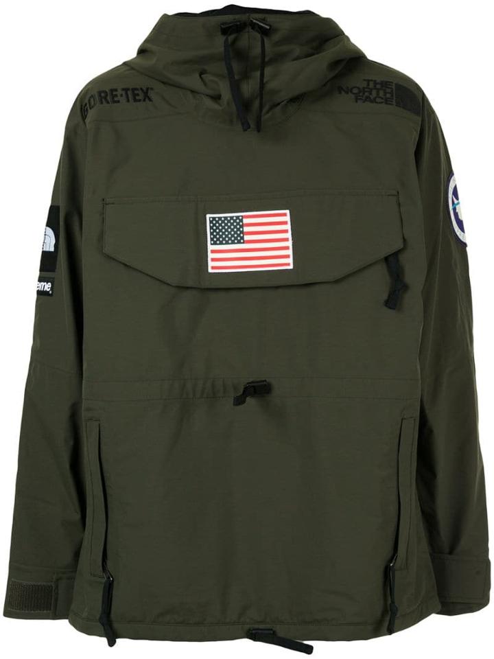 Supreme Tnf Expedition Pullover Jacket - Green