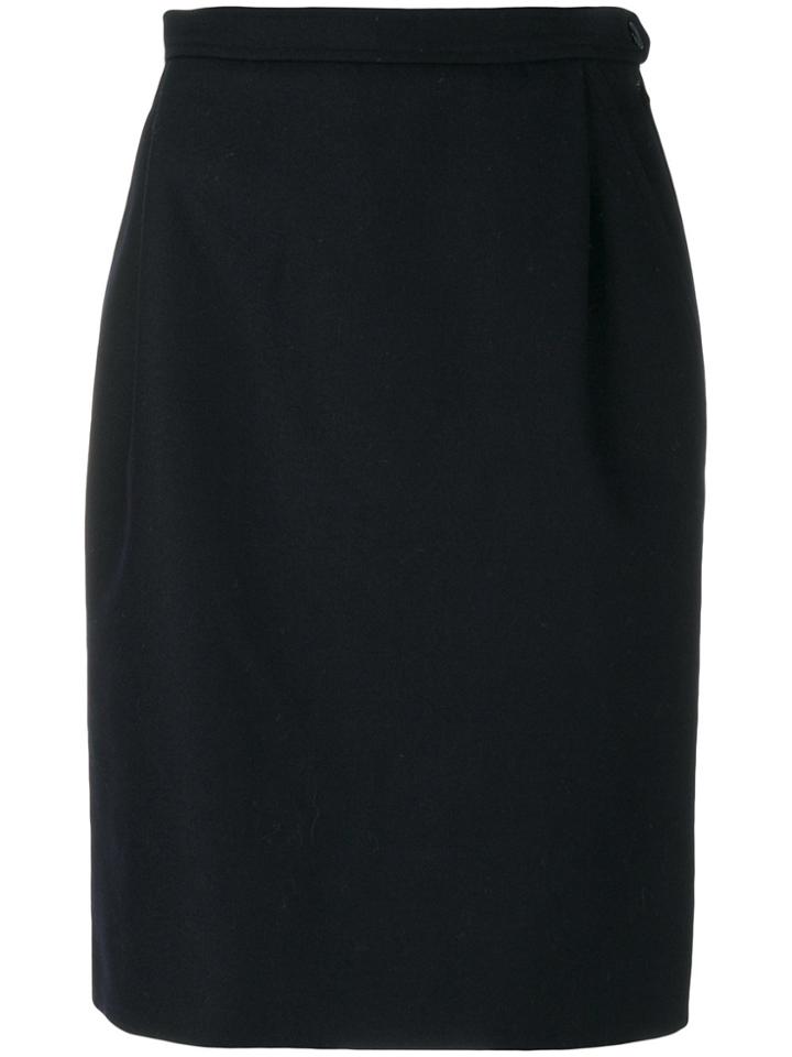 Yves Saint Laurent Vintage Knee-length Pencil Skirt - Blue