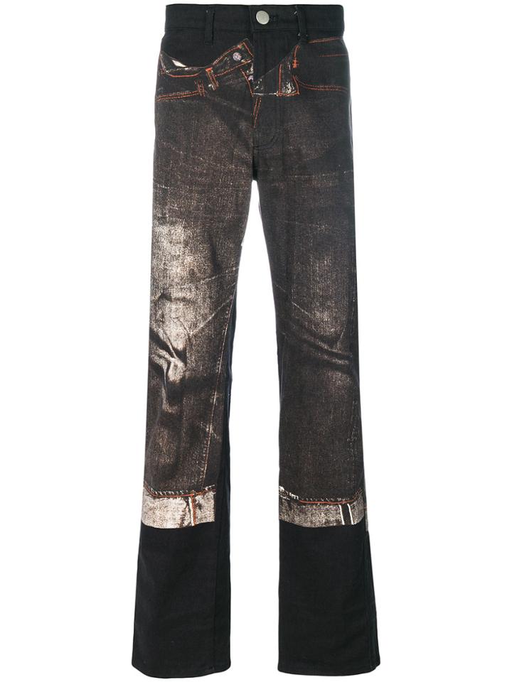 Jean Paul Gaultier Vintage Trompe L'oil Trousers - Black