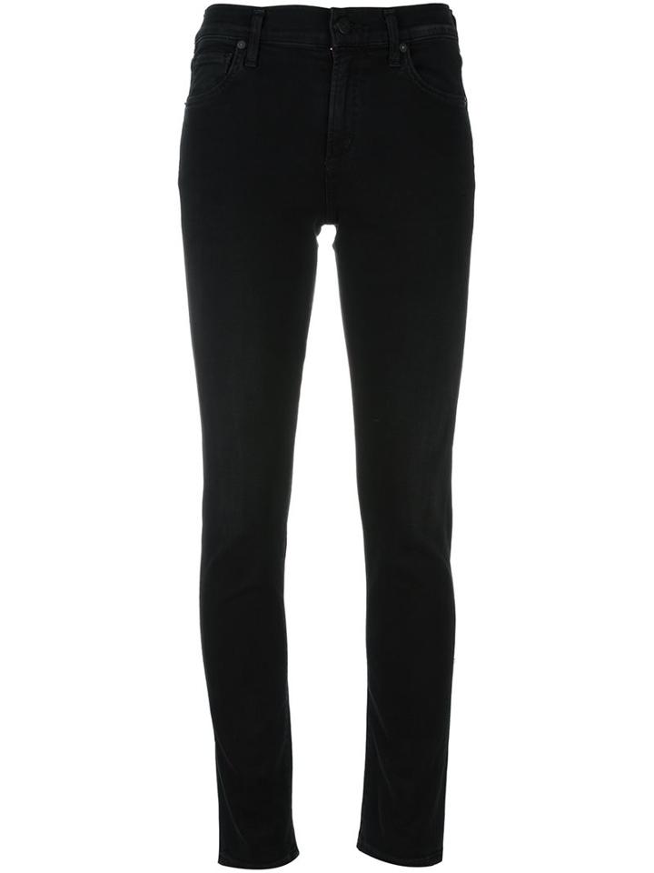 Citizens Of Humanity Skinny High-rise Jeans, Women's, Size: 31, Black, Cotton/polyester/spandex/elastane