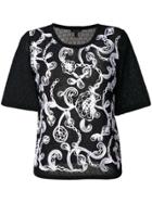 Escada Embroidered Top - Blue