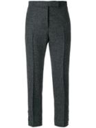Thom Browne Button Vent Pintuck Shetland Wool Trouser - Grey