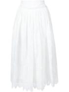 Derek Lam 10 Crosby Textured Skirt, Women's, Size: 2, White, Polyester/rayon/polyamide