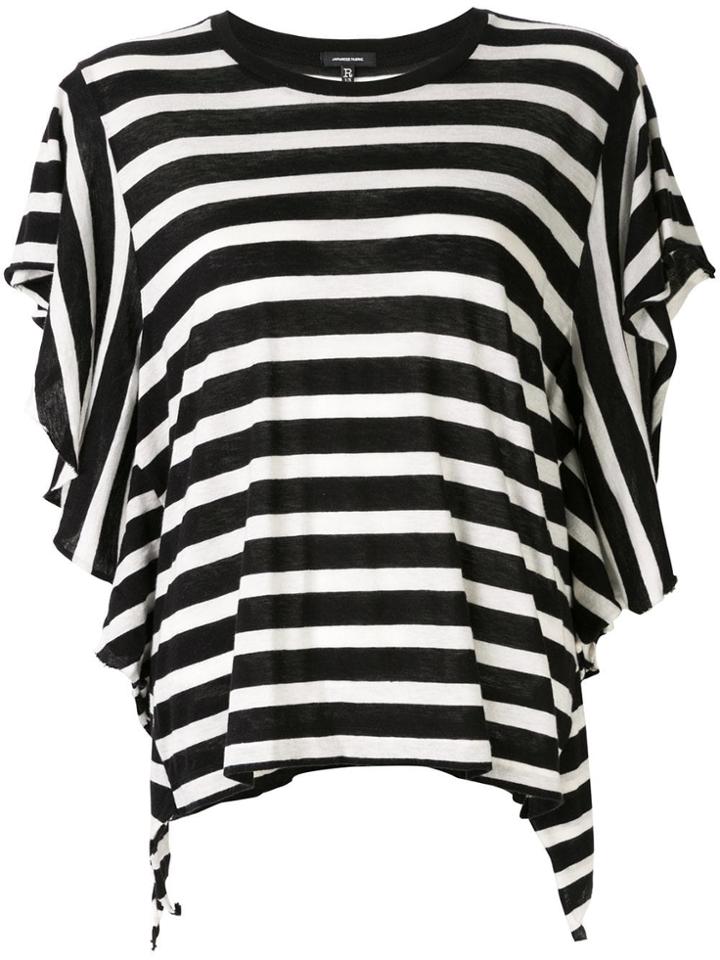 R13 Striped Flutter T-shirt - Black