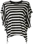 R13 Striped Flutter T-shirt - Black