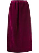 Lemaire Velvet Elasticated Skirt - Pink