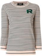 Rochas Striped Knitted Top - Nude & Neutrals