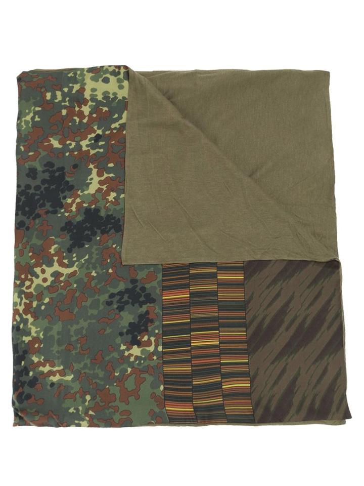 Pierre-louis Mascia Camouflage Print Scarf, Adult Unisex, Green, Silk/cashmere/modal