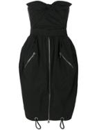 Moschino Zipped Drawstring Dress - Black