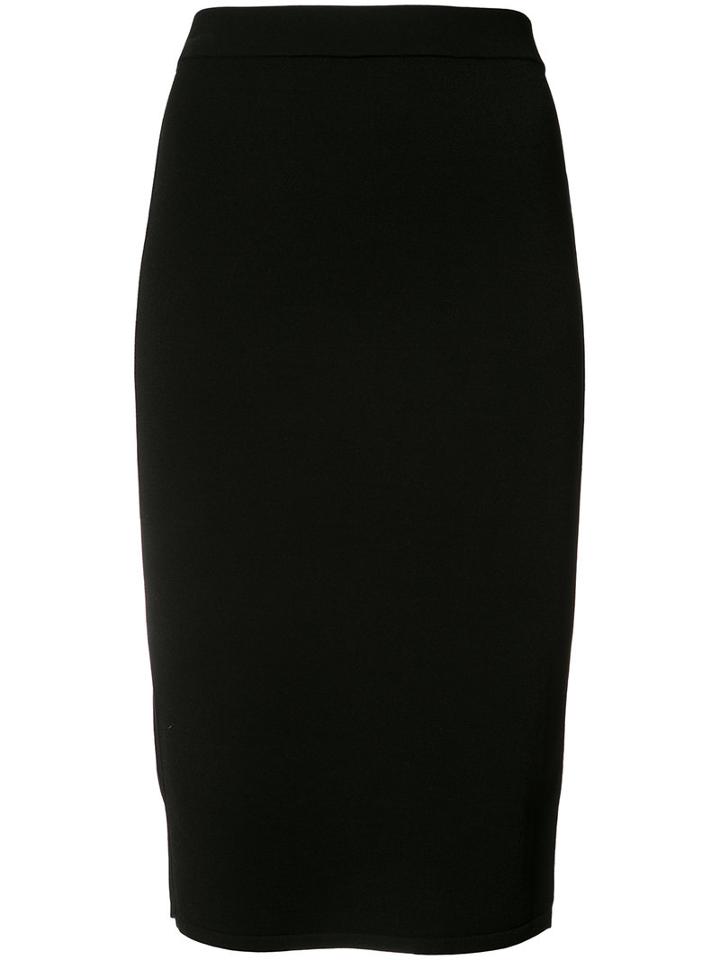 Vince Pencil Midi Skirt, Women's, Size: Xs, Black, Viscose/polyester