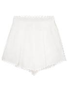 Zimmermann Alli Lace Trim Shorts - White