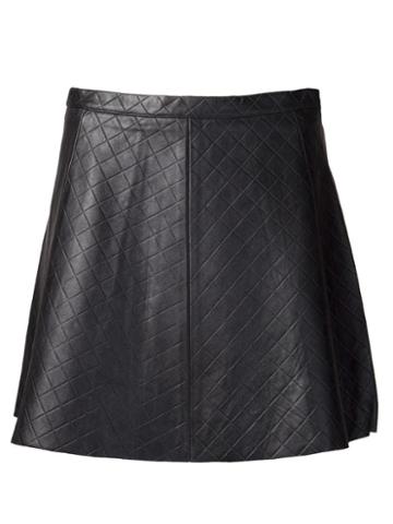 Love Leather Quilted Leather Skirt