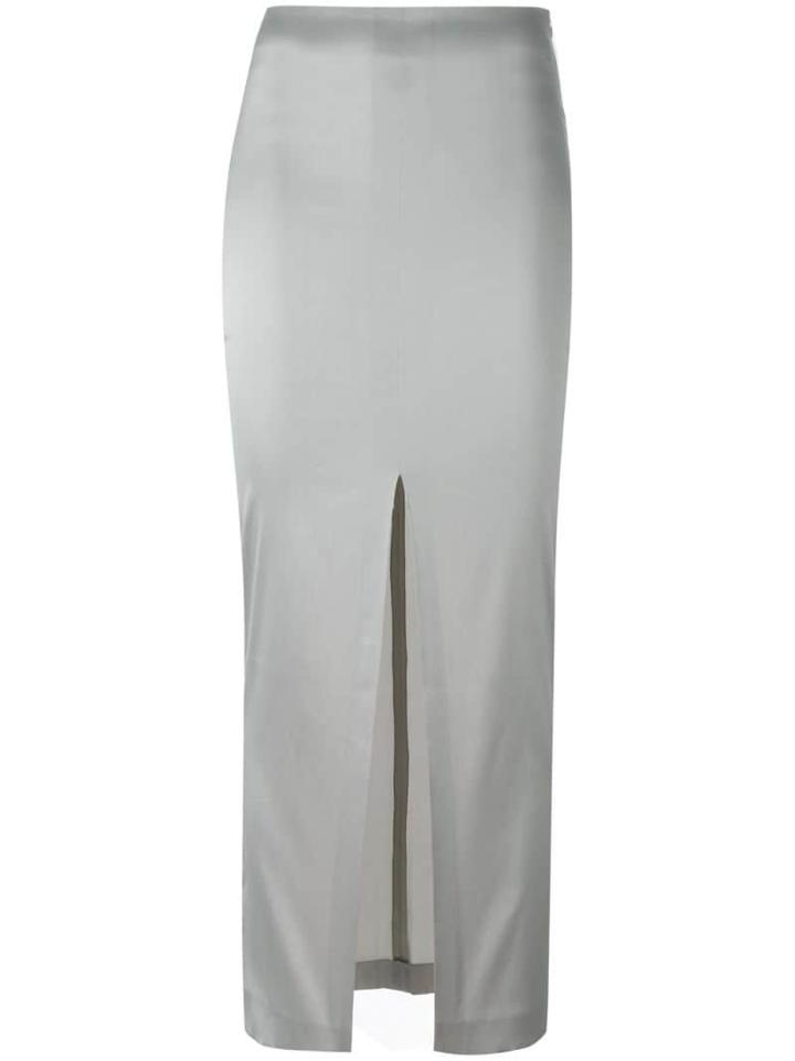 Romeo Gigli Pre-owned Front Slit Maxi Skirt - Grey