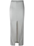 Romeo Gigli Pre-owned Front Slit Maxi Skirt - Grey