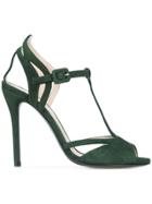 Olivier Theyskens Strappy Peep Toe Pumps - Green