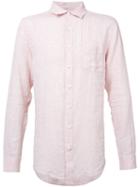 Onia - Abe Shirt - Men - Linen/flax - Xl, Pink/purple, Linen/flax