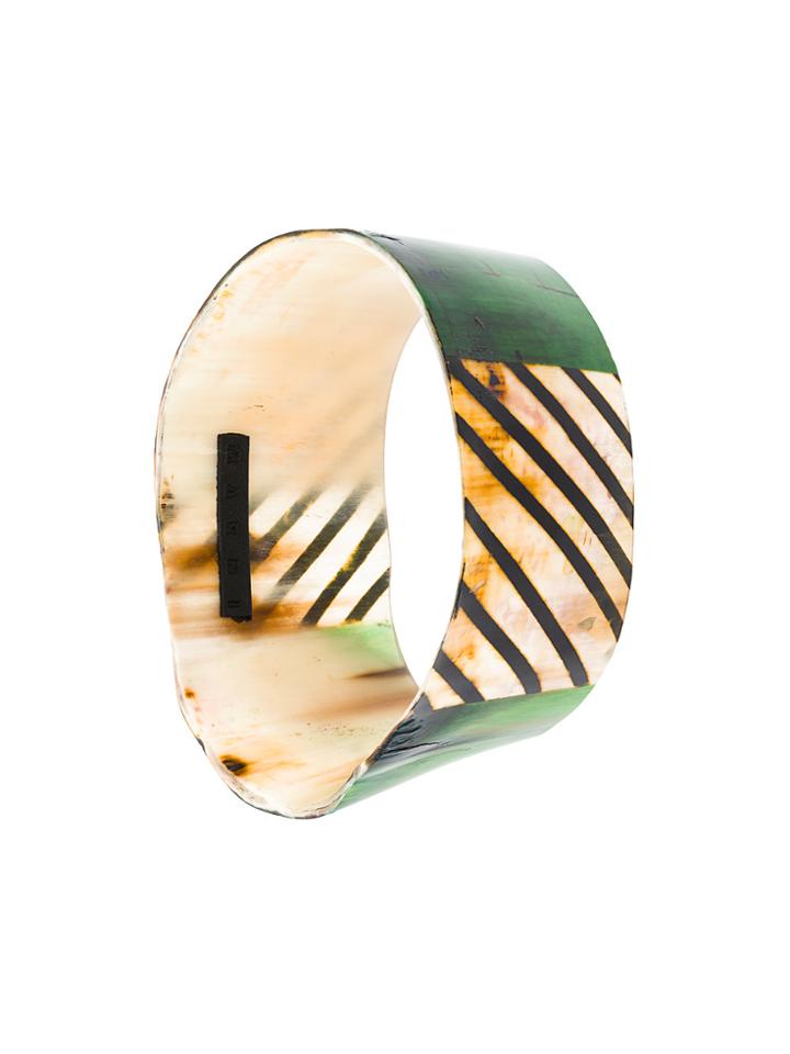 Marni Painted Buffalo Horn Cuff - Multicolour