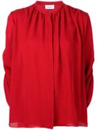 Salvatore Ferragamo Flared Draped Blouse