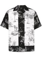 No21 Contrast Embroidered Shirt - Black