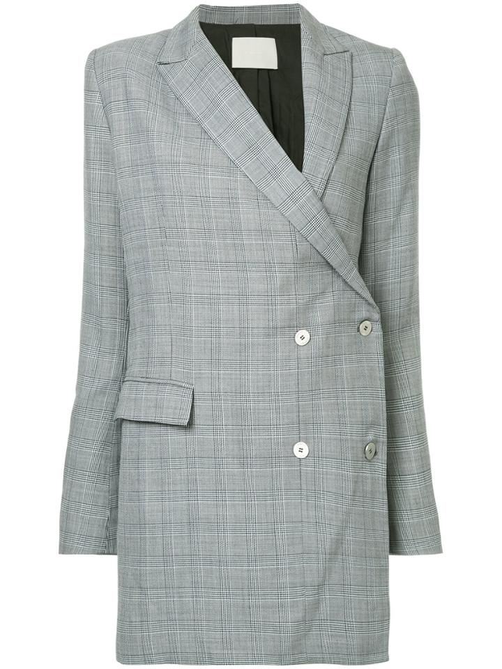 Dion Lee Checked Blazer Dress - Grey