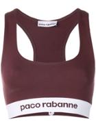 Paco Rabanne Racer Back Logo Cropped Top - Red