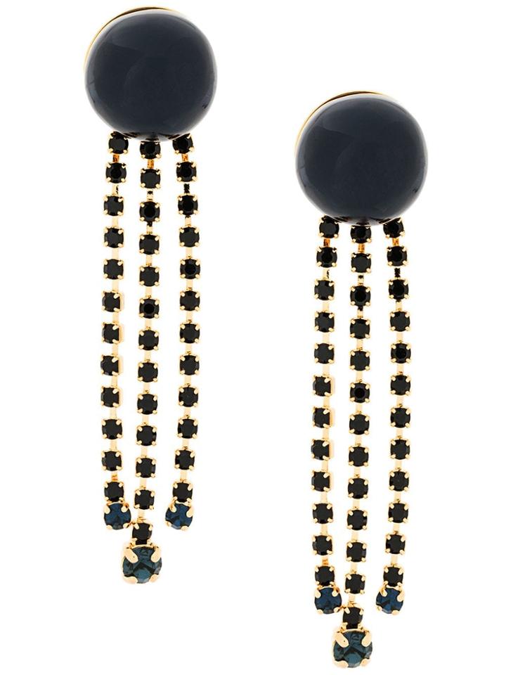 Marni Long Embellished Earrings - Blue