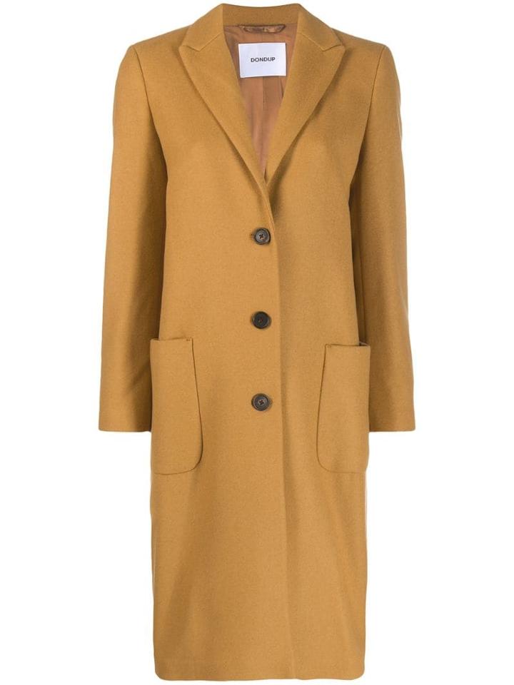 Dondup Button Up Coat - Brown