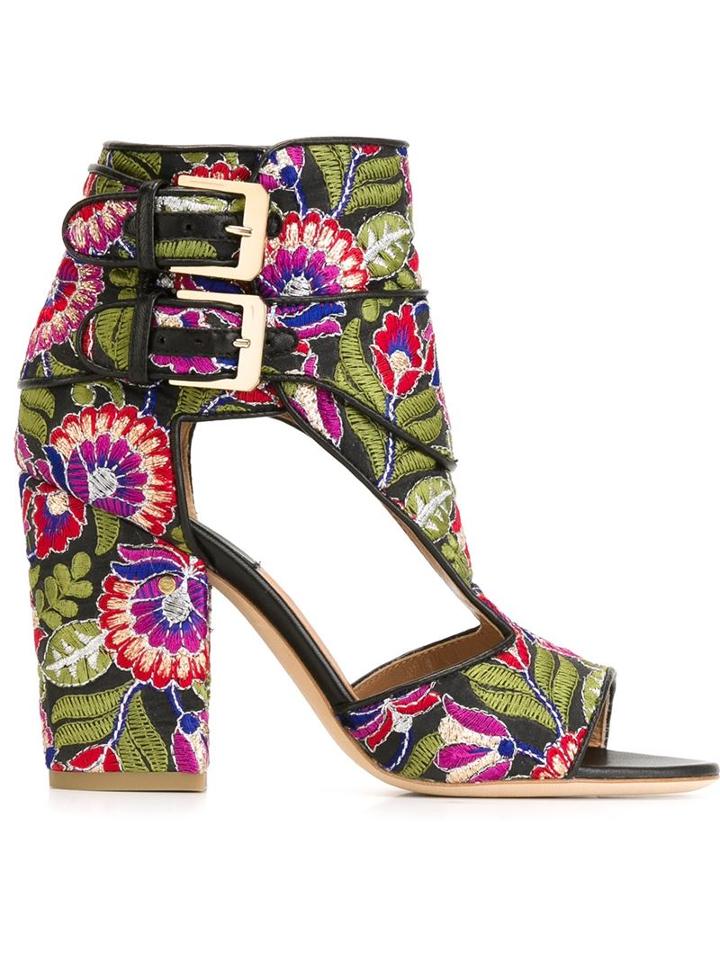 Laurence Dacade Floral Print Block Heel Sandals