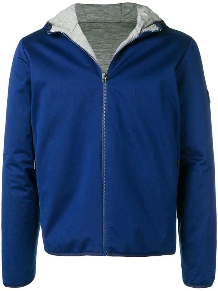 Z Zegna Techmerino Reversible Hooded Jacket - Blue