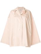 Nina Ricci Button Front Cape - Nude & Neutrals