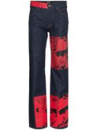 Calvin Klein 205w39nyc High Waist Printed Straight Jeans - Blue