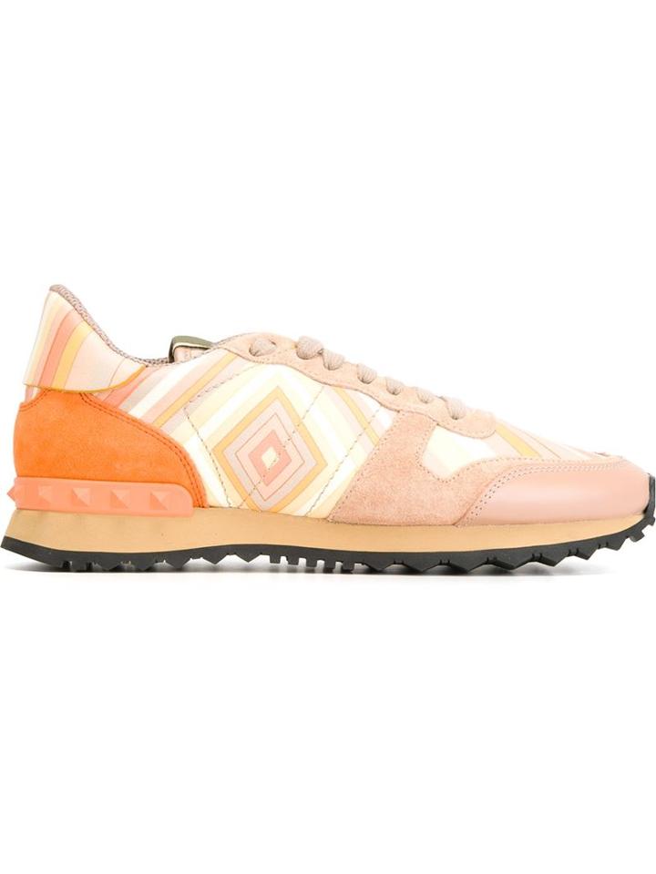 Valentino Garavani 'rockrunner' Striped Sneakers