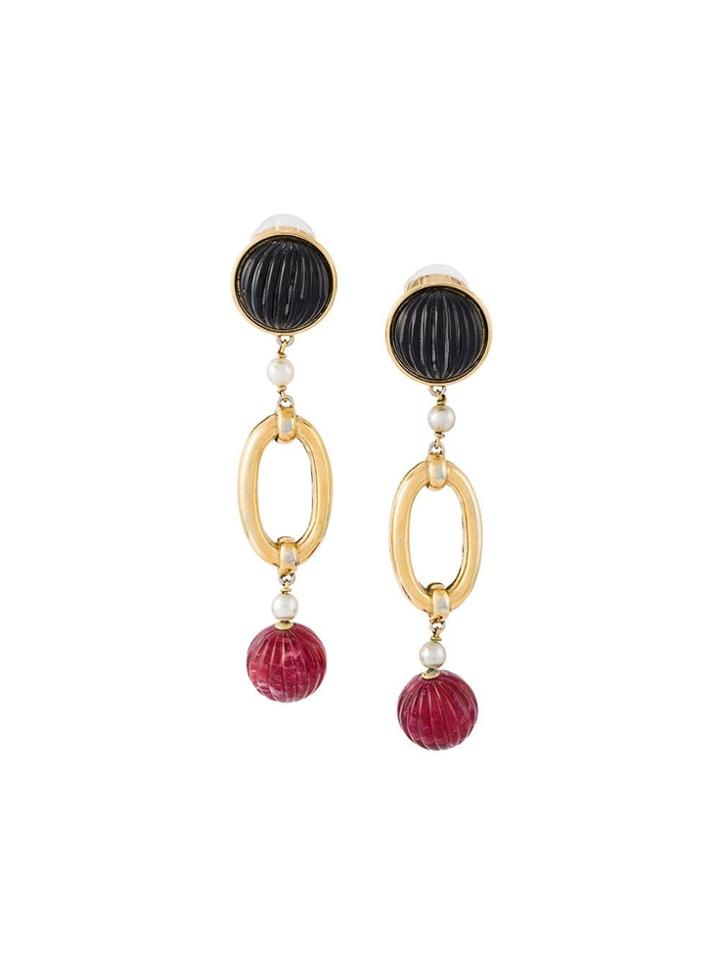 Valentino Vintage Drop Loop Clip-on Earrings - Multicolour