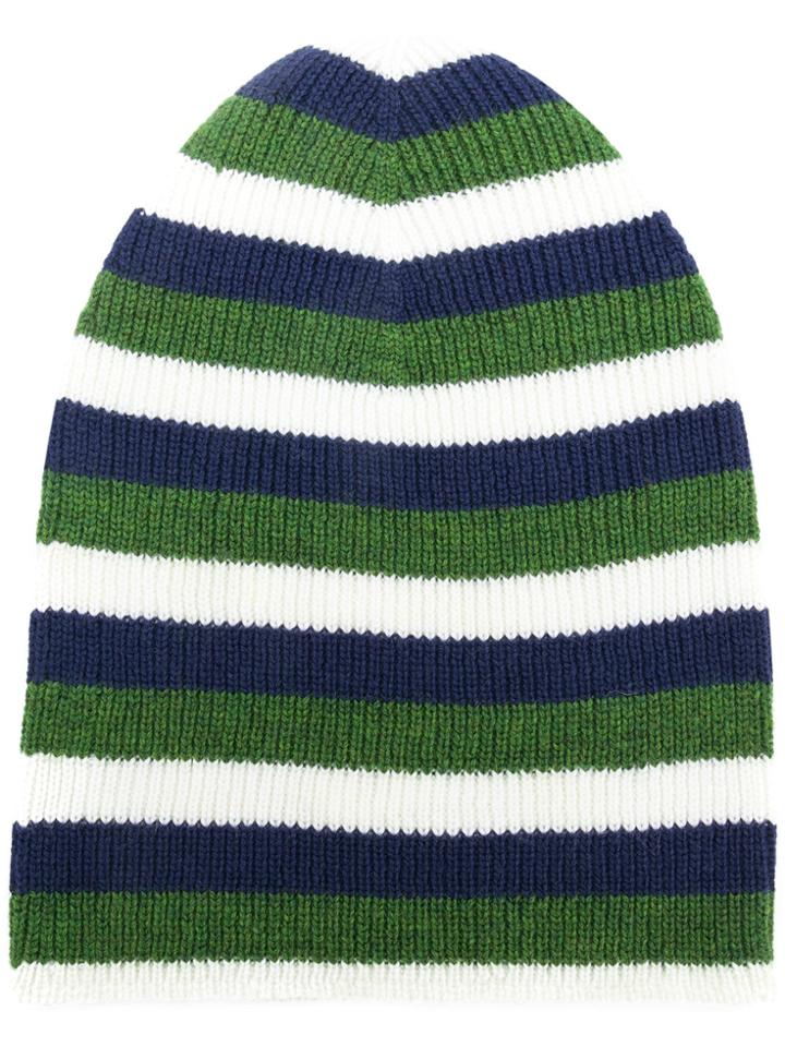 Sonia Rykiel Striped Beanie Hat - Green