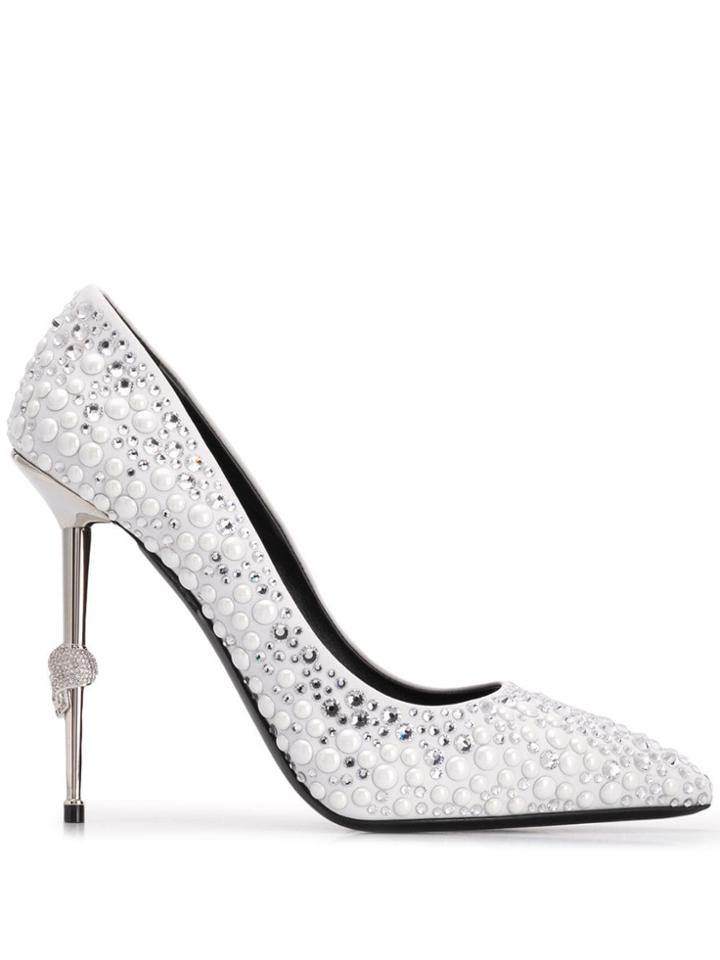 Philipp Plein Decollete Pointed Pumps - White