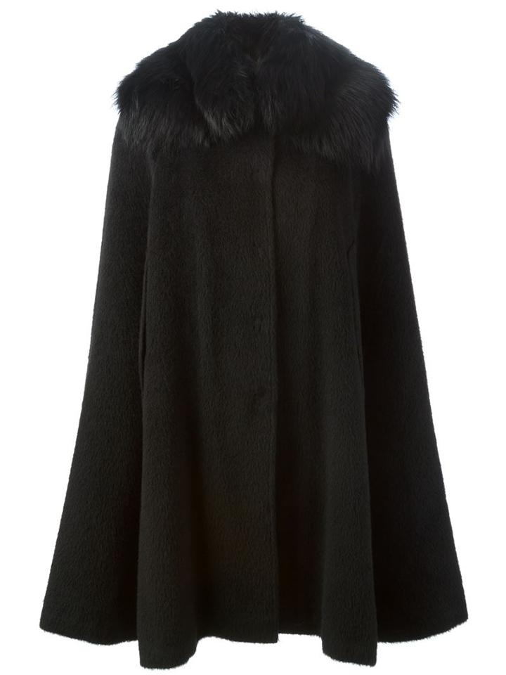 Dolce & Gabbana Fox Fur Collar Cape