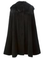 Dolce & Gabbana Fox Fur Collar Cape