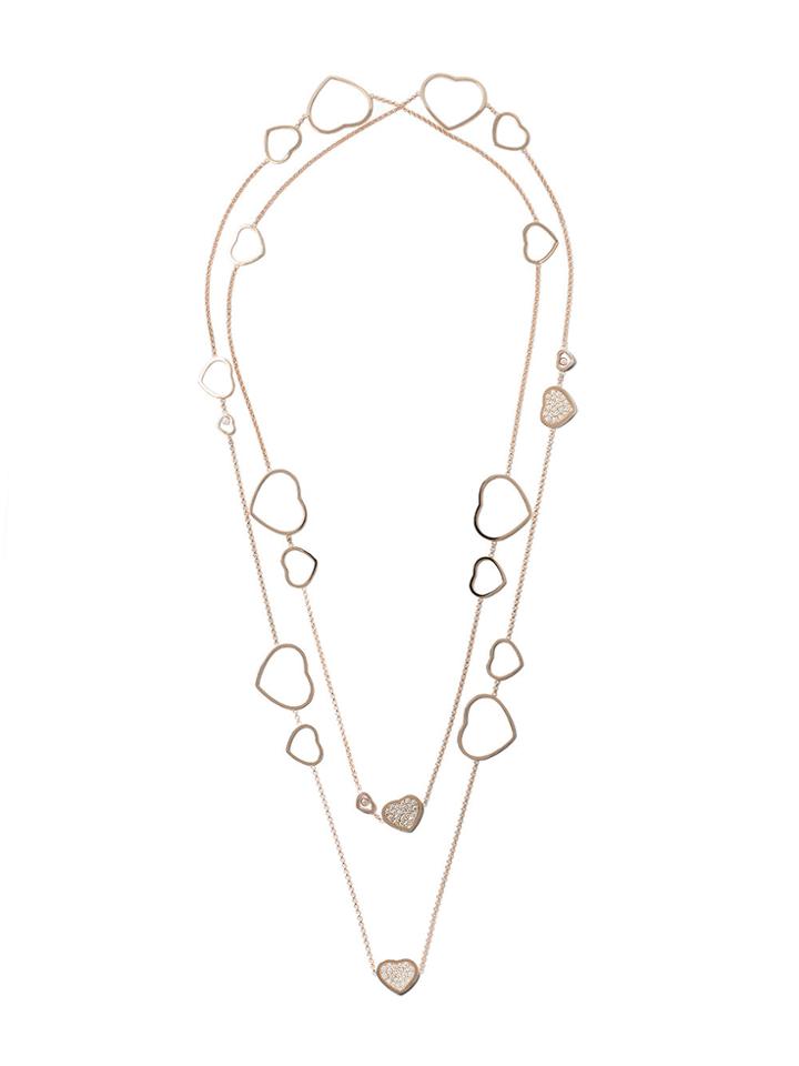 Chopard 18kt Rose Gold Happy Hearts Diamond Sautoir Necklace -