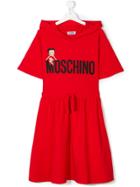 Moschino Kids Betty Boop Hooded Dress - Red