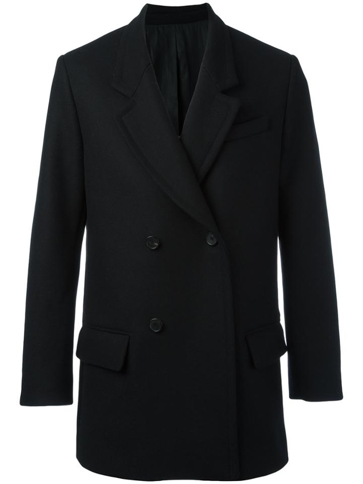 Ami Alexandre Mattiussi Double Breasted Short Coat - Black