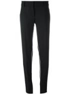 Cédric Charlier Side Stripe Trousers, Women's, Size: 44, Black, Polyester/wool/other Fibers