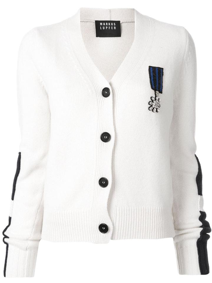Markus Lupfer Embellished Detail Cardigan - White