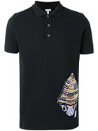 Loewe Fossil Patch Polo Shirt - Black