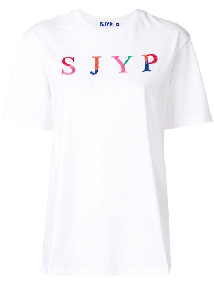 Sjyp Logo Patch T-shirt - White