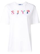 Sjyp Logo Patch T-shirt - White