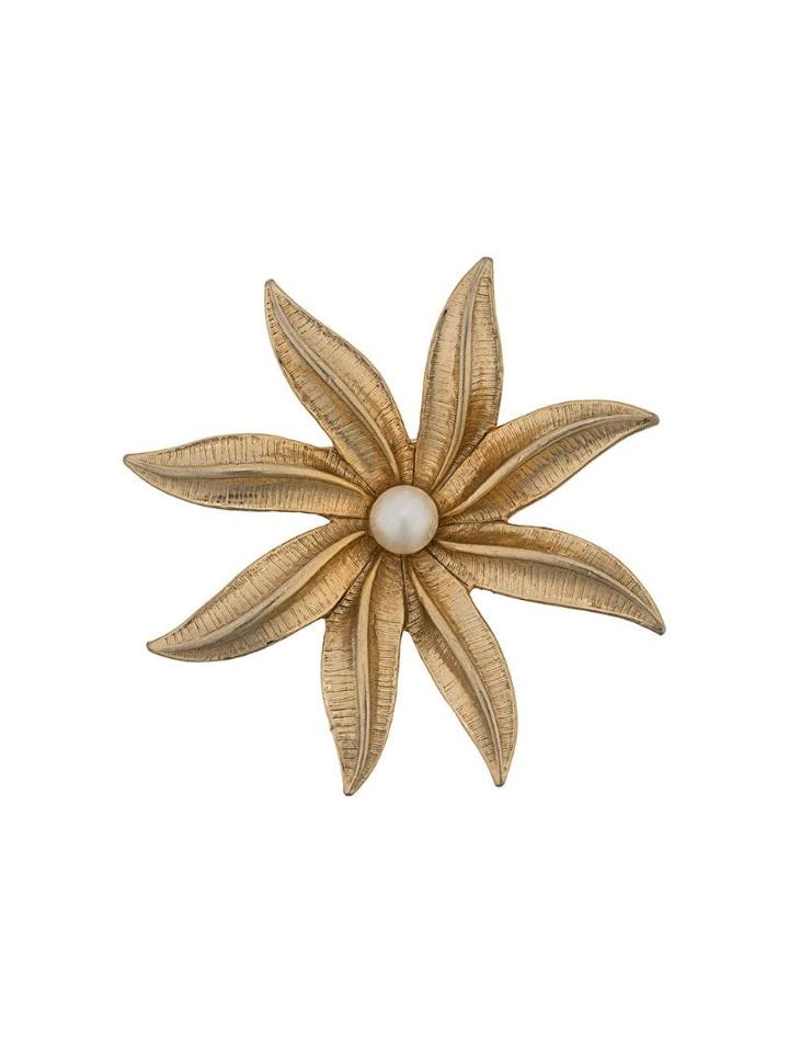 Susan Caplan Vintage 1970's Sarah Coventry Flower Brooch - Gold