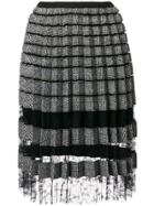 Ermanno Scervino Pleated Metallic Skirt - Grey