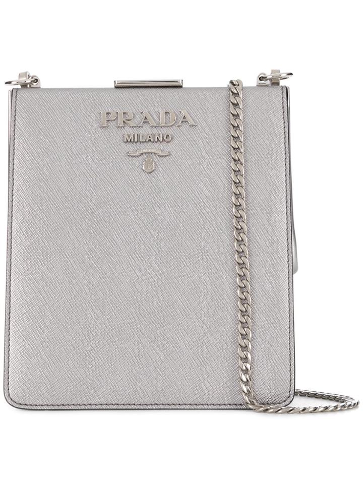 Prada Square Shaped Crossbody Bag - Metallic